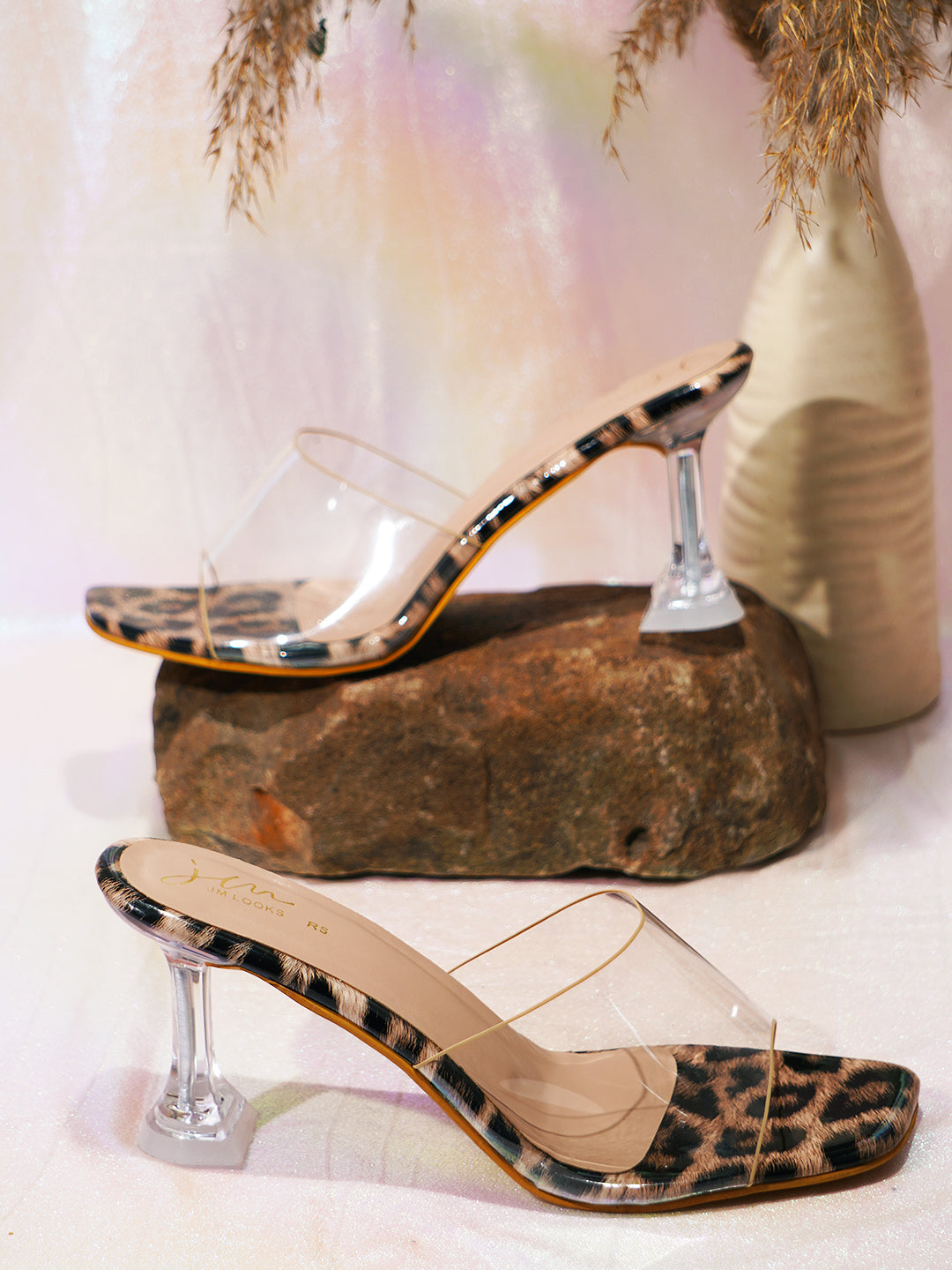 Shop Online Open-Toe Kitten Heeled Sandals for Women and Girls JM LOOKS Tan