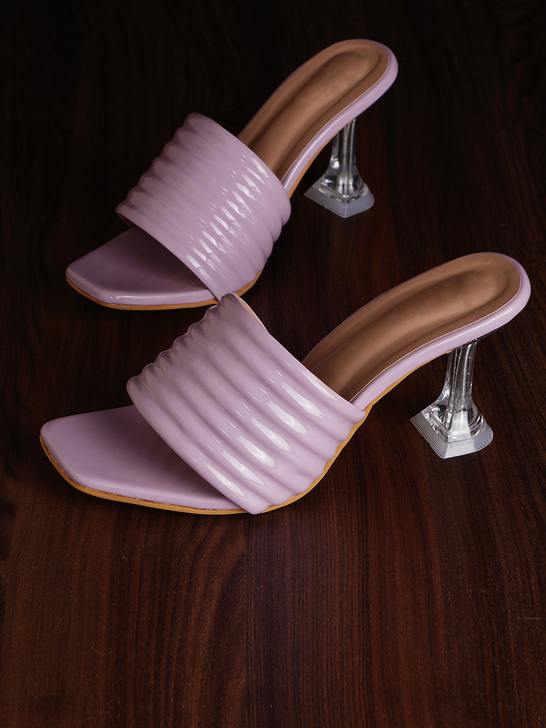 Shop Now Open-Toe Kitten Heel Sandals for Women and Girls at JM LOOKS Lavender