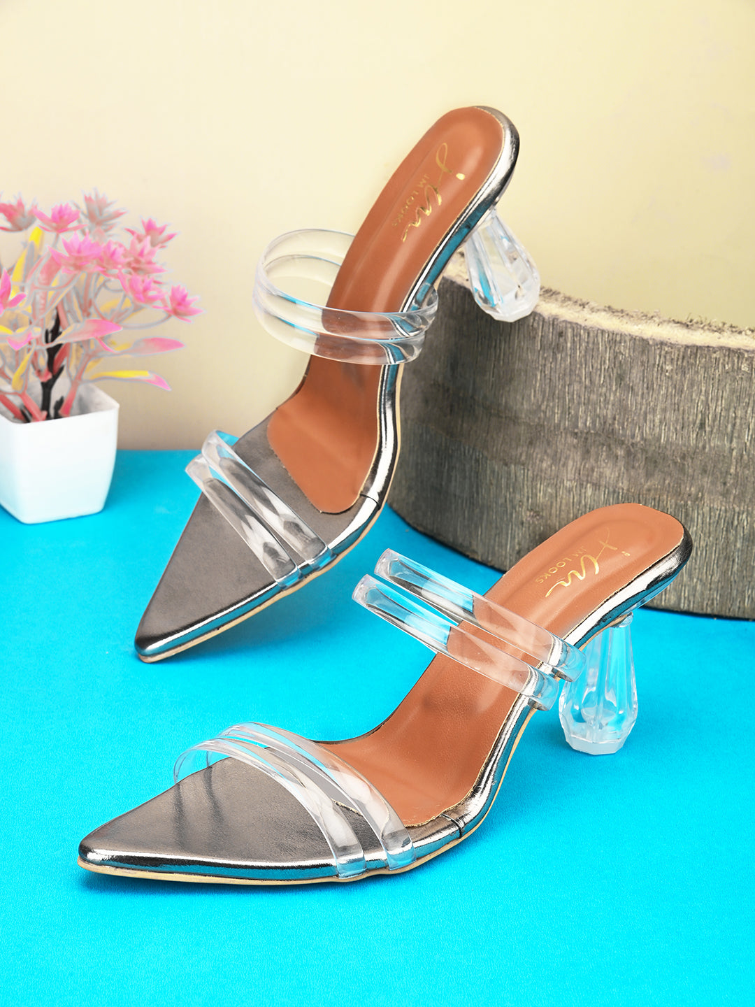 Jm Looks Women's Pointed Toe Clear Strap Heels – JM LOOKS
