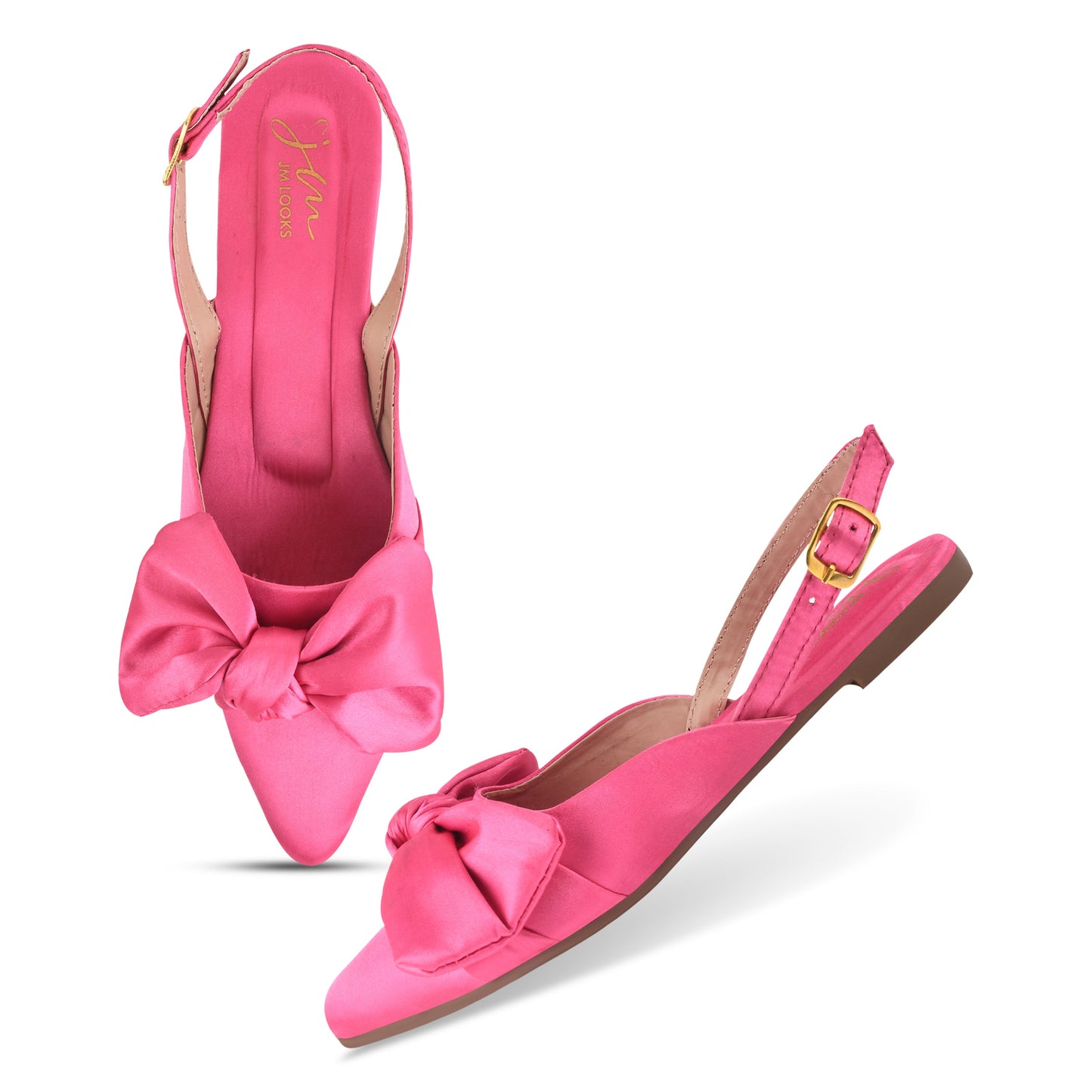 Women’s pointed-toe slingback flats with oversized bow Rani