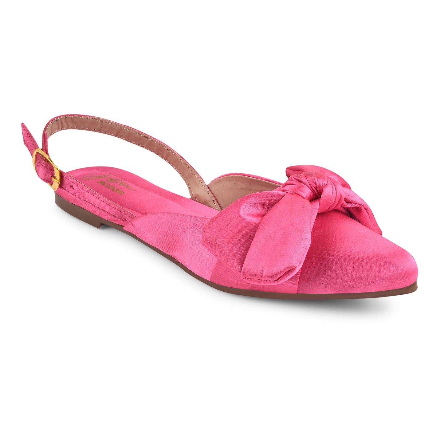 Women’s pointed-toe slingback flats with oversized bow Rani