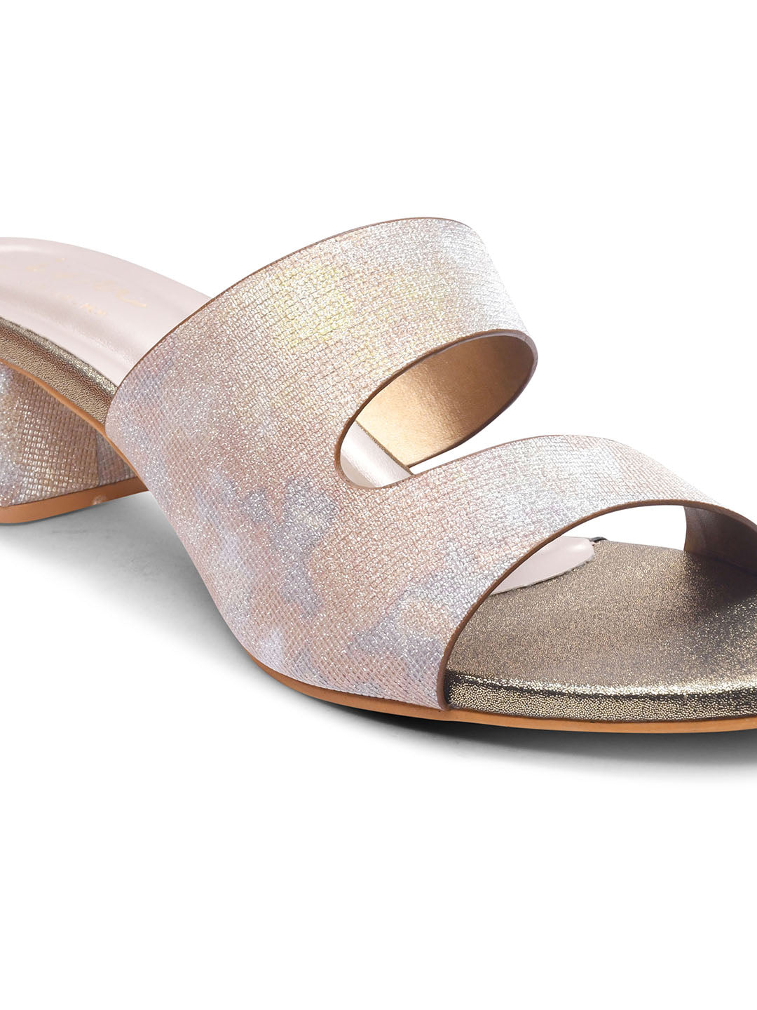 Jm Looks wedge slides featuring a decorative bow and a small charm
Copper