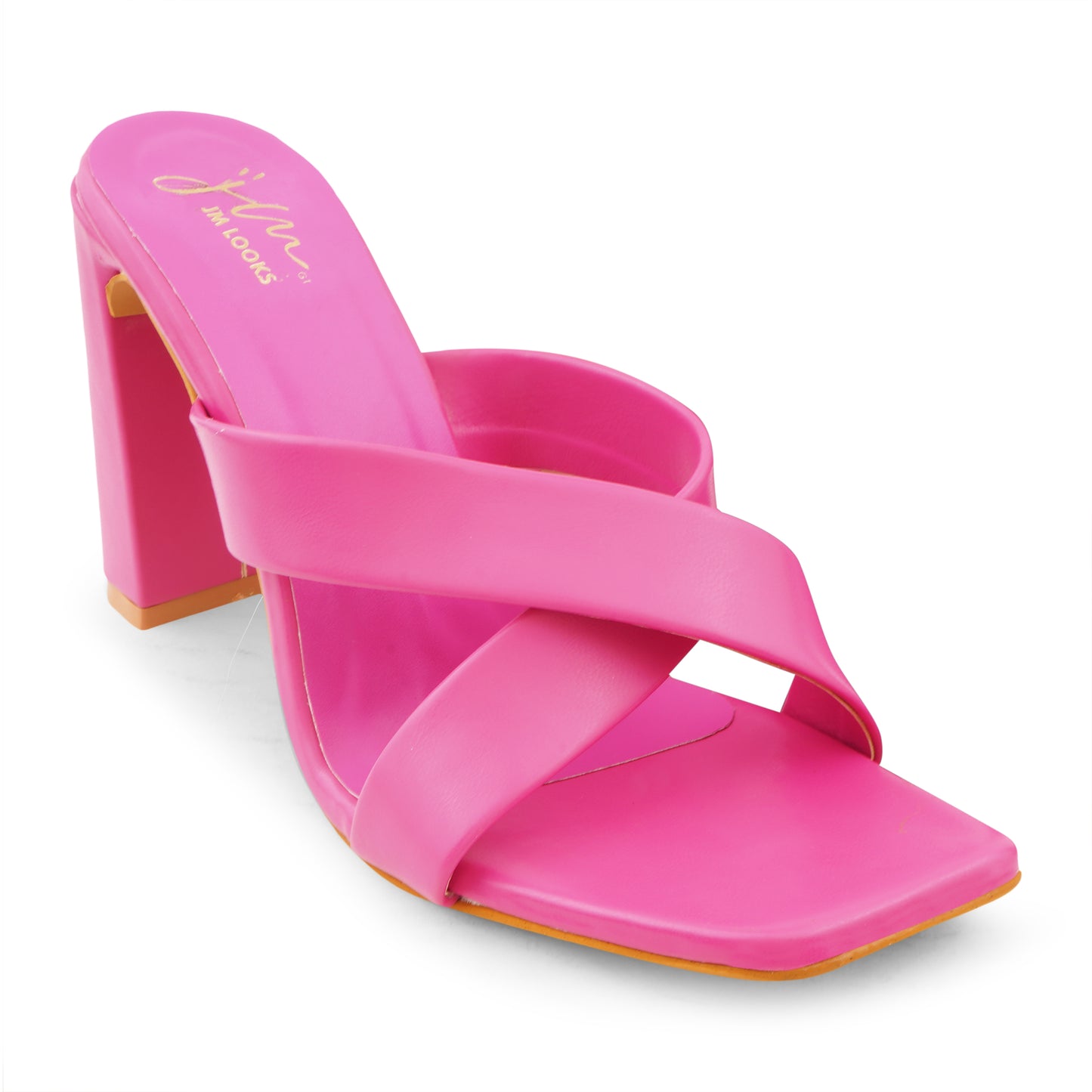 Criss-Cross Block Heeled Sandals for Women & Girls at JM LOOKS Rani