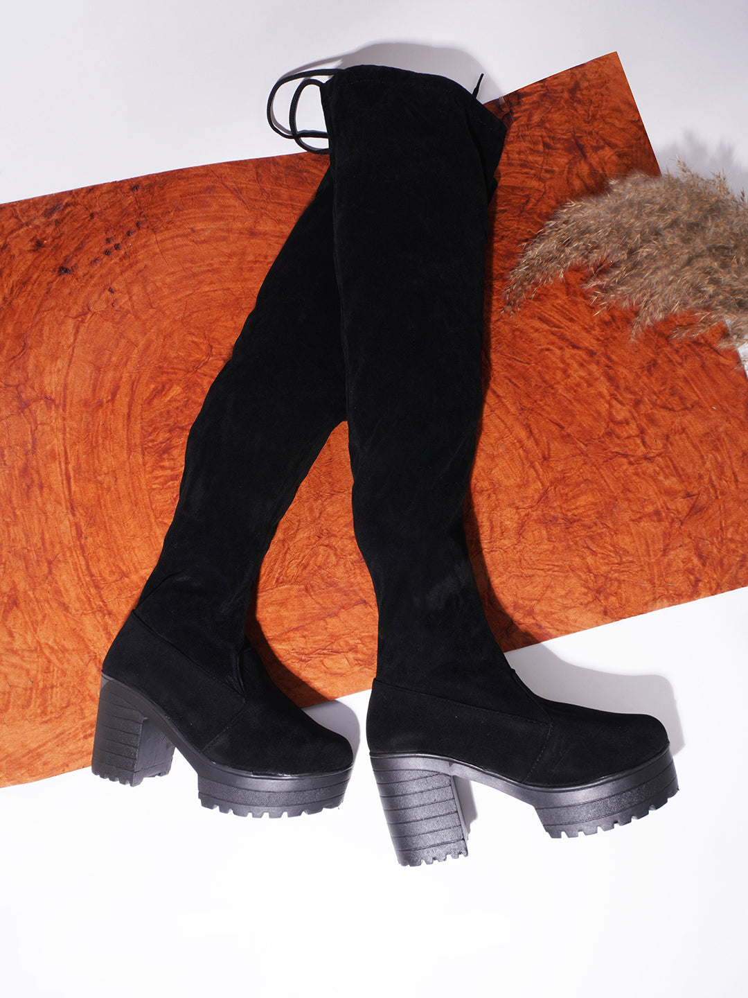JM LOOKS High-Top Above Knee Length High Heeled Boots | Shop Now Black