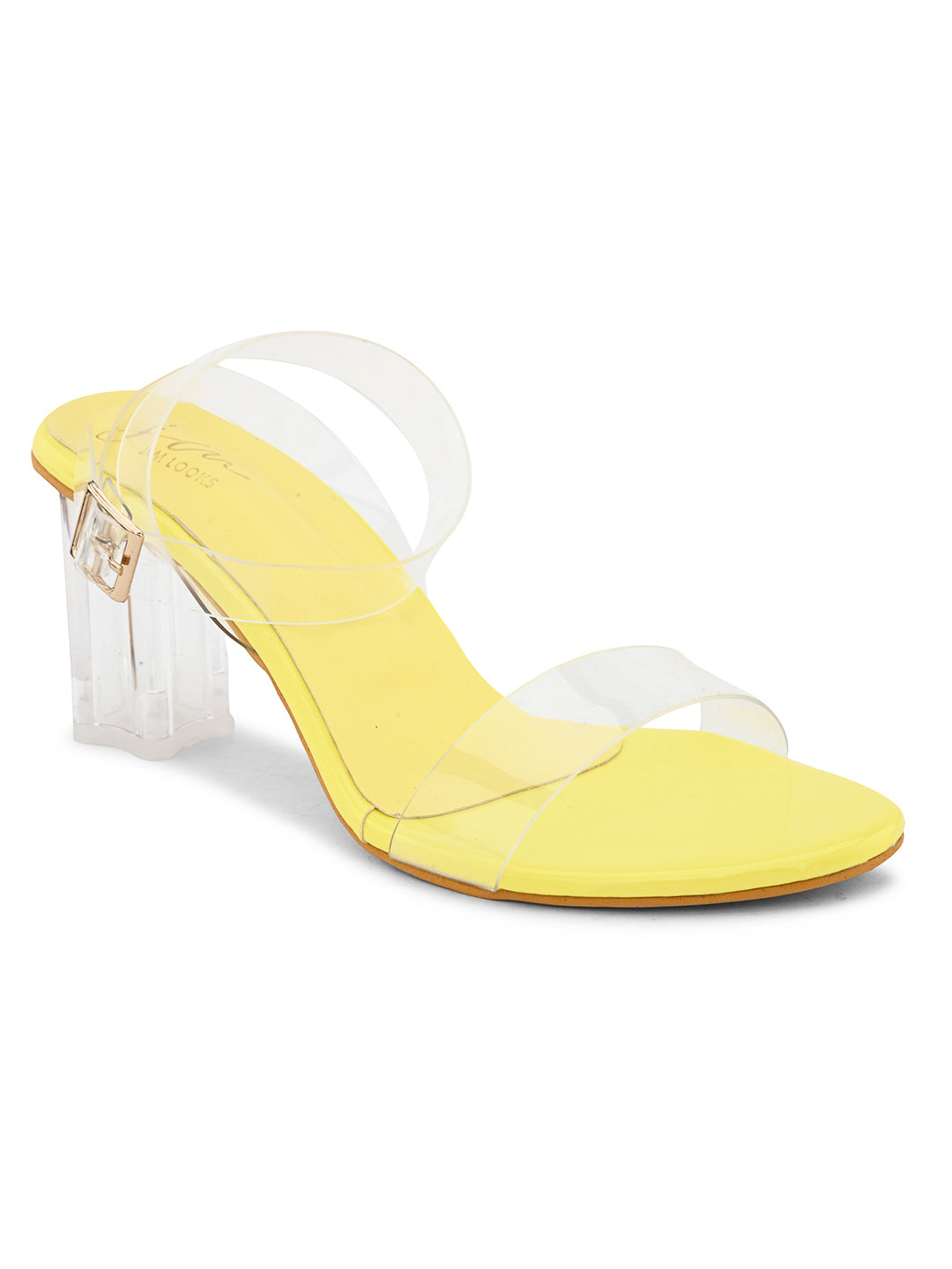 Shop Now Chunky Heeled Sandals | Transparent Strap | Women & Girls Lemon