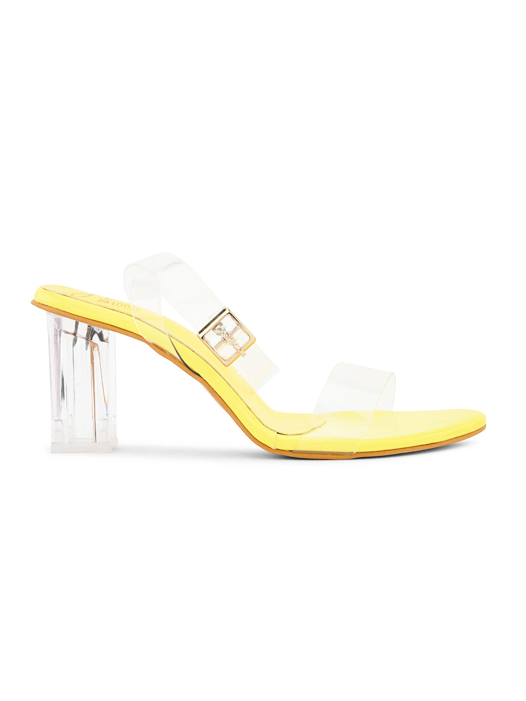 Shop Now Chunky Heeled Sandals | Transparent Strap | Women & Girls Lemon
