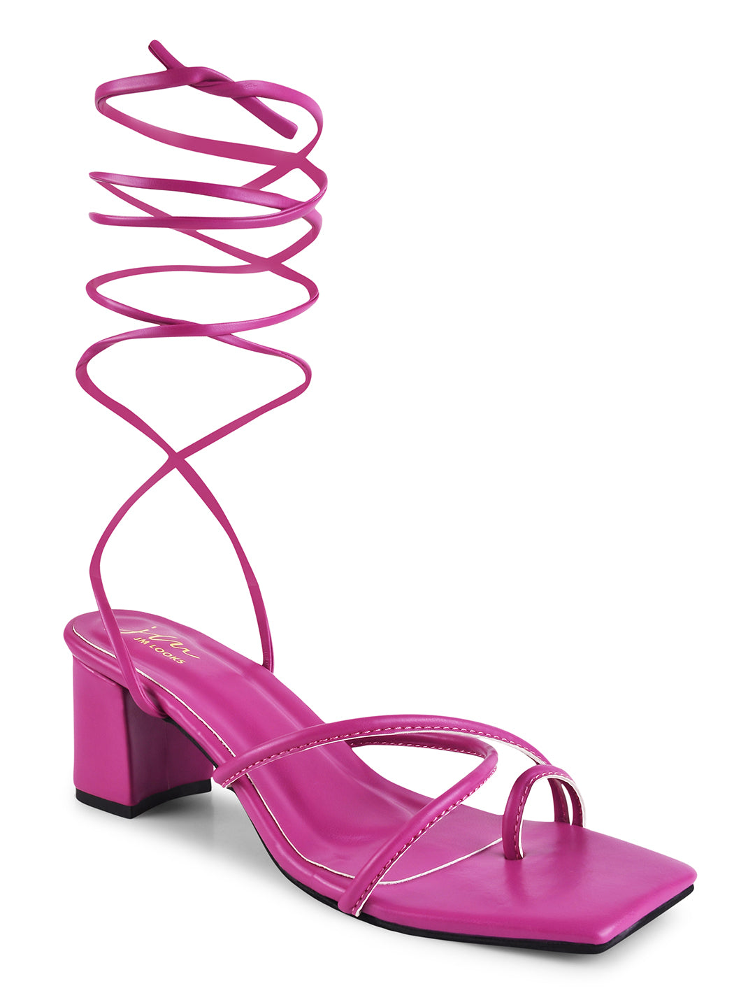 Mid Top Block Gladiators: Lace-Up Sandals for Women & Girls BarbiePink