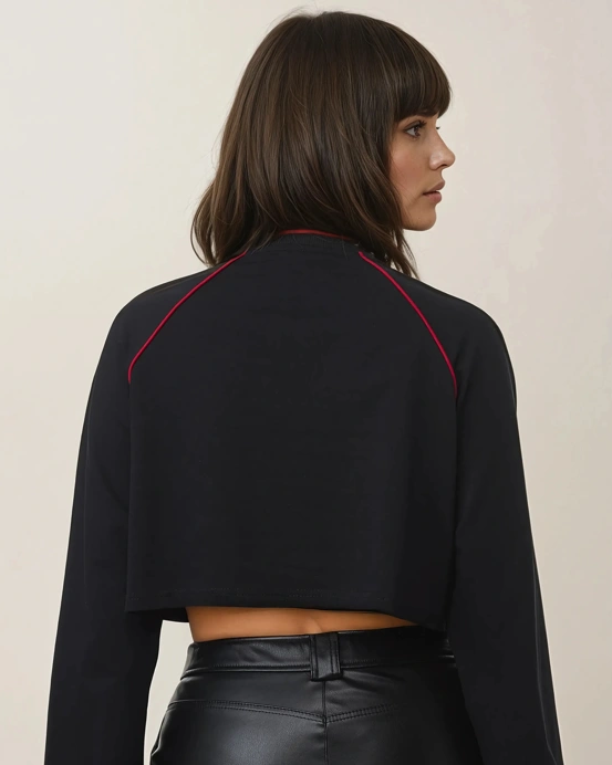 "Satan's Babe" Graphic Crop Sweatshirt