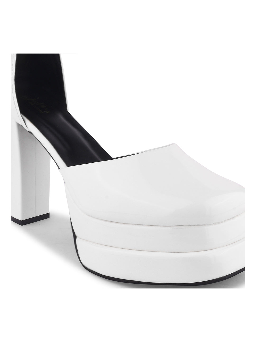 Jm Looks open-toe heels with sparkling straps and matching heel
White