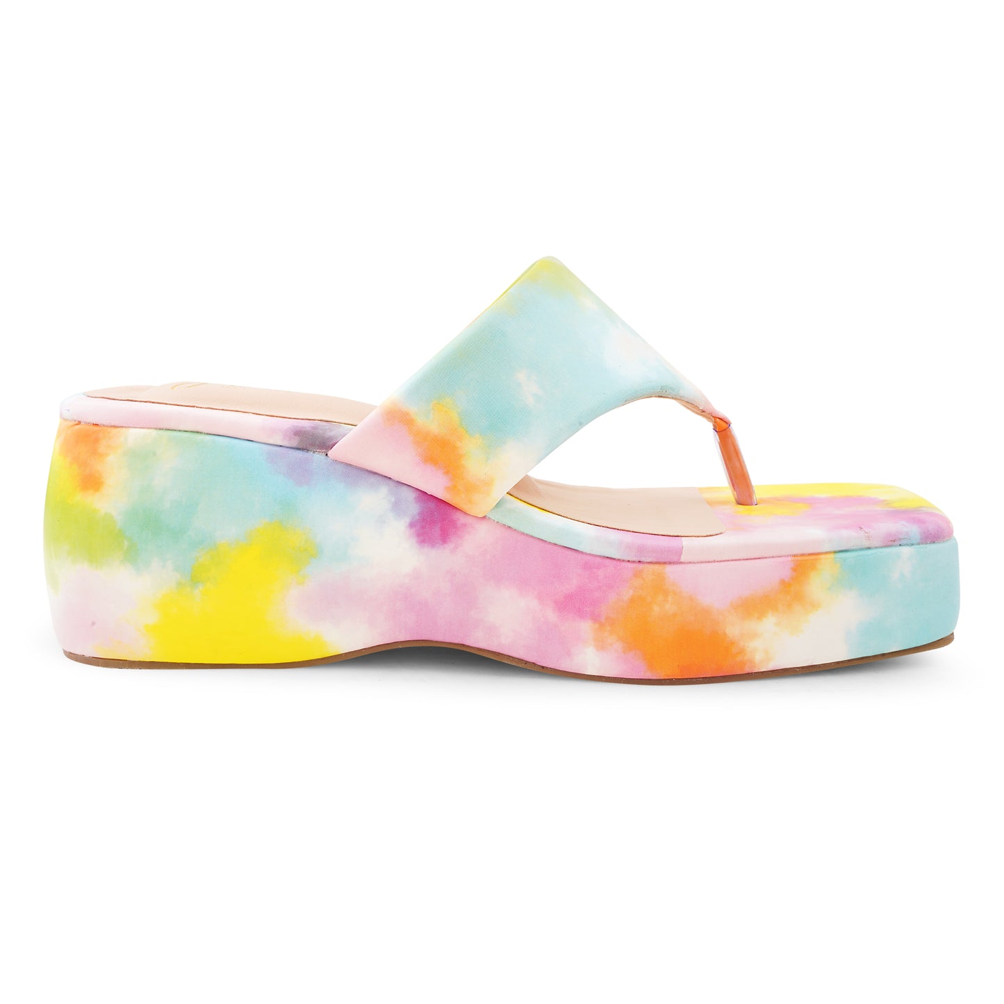 Buy Online Platform Heel Thong Strap Wedges Sandals for Women and Girls Multi