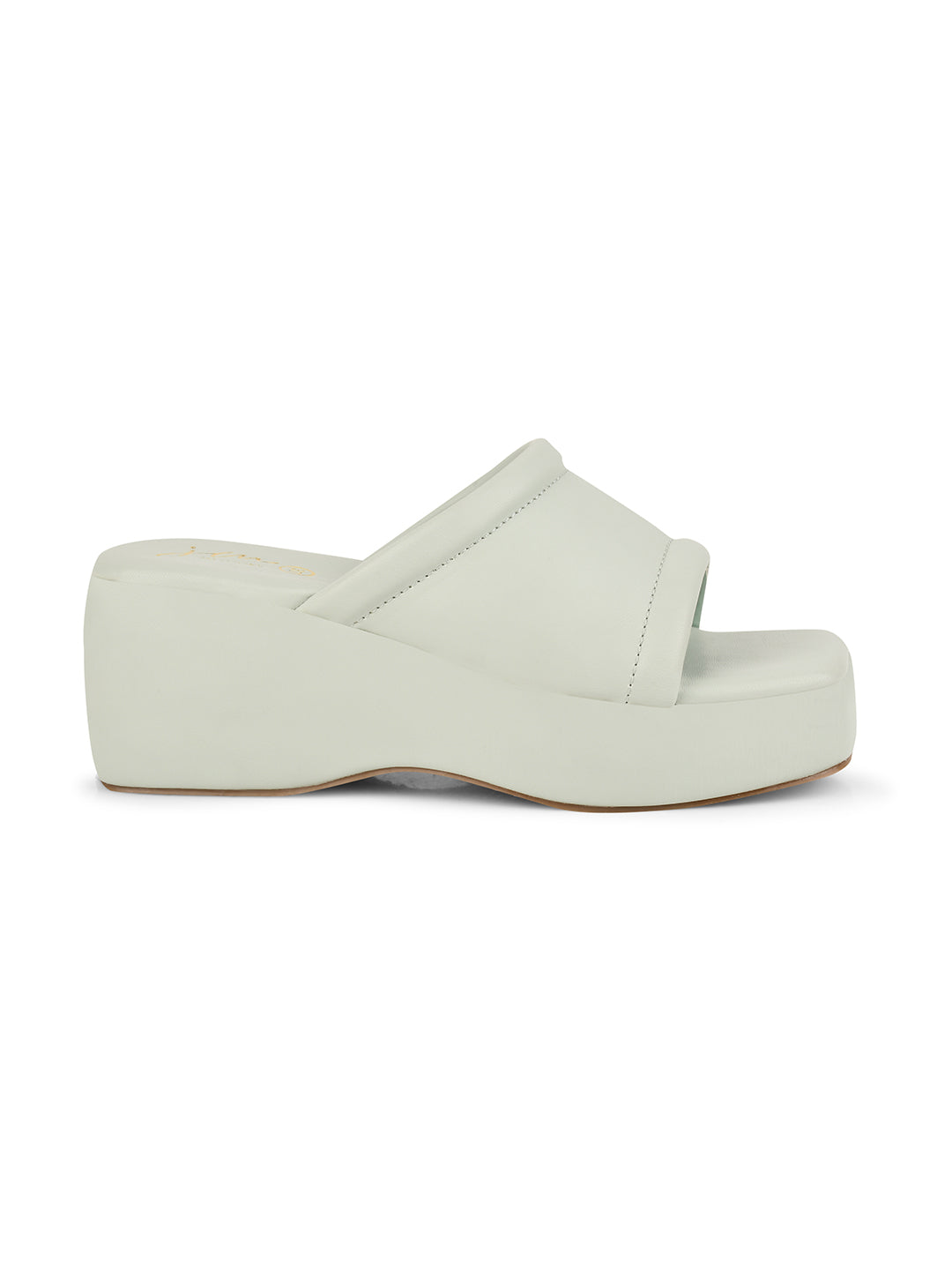 Slip-On Open-Toe Wedges Cgreen