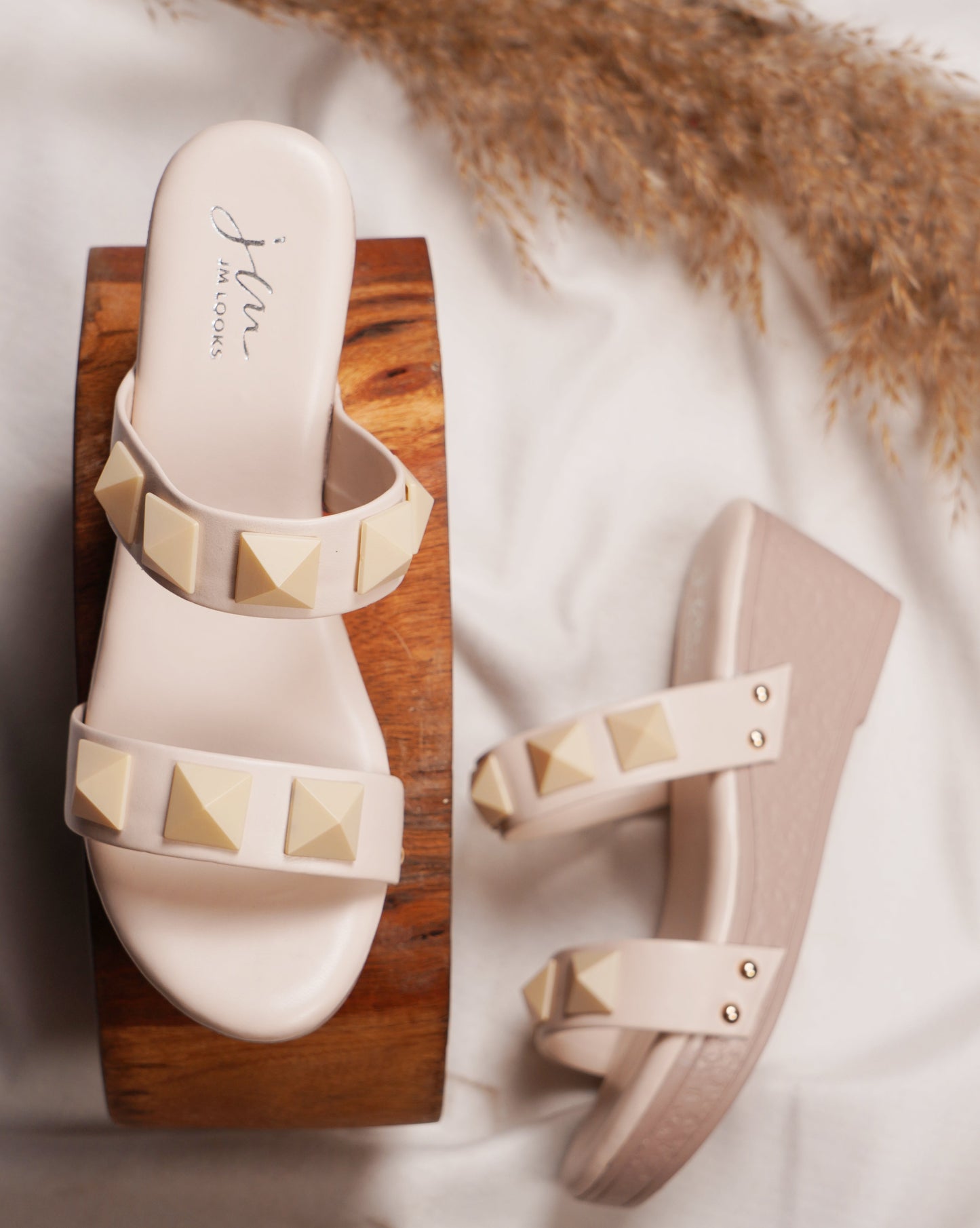 Buy Online Open-Toe Slip-On Wedges - Perfect for Women and Girl Cream