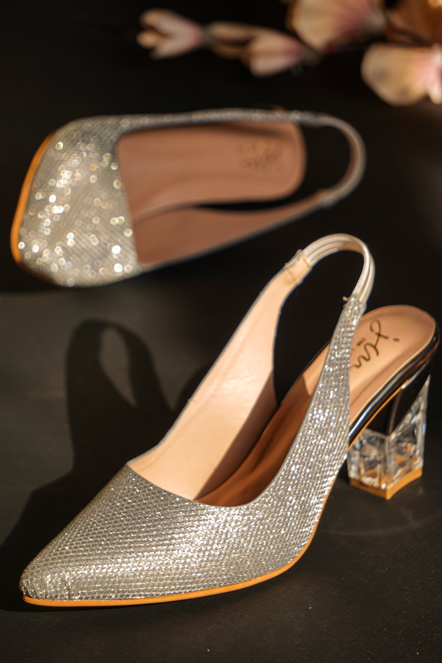 Embellished Chunky Heeled Sandals for Women and Girls at JM LOOKS Grey