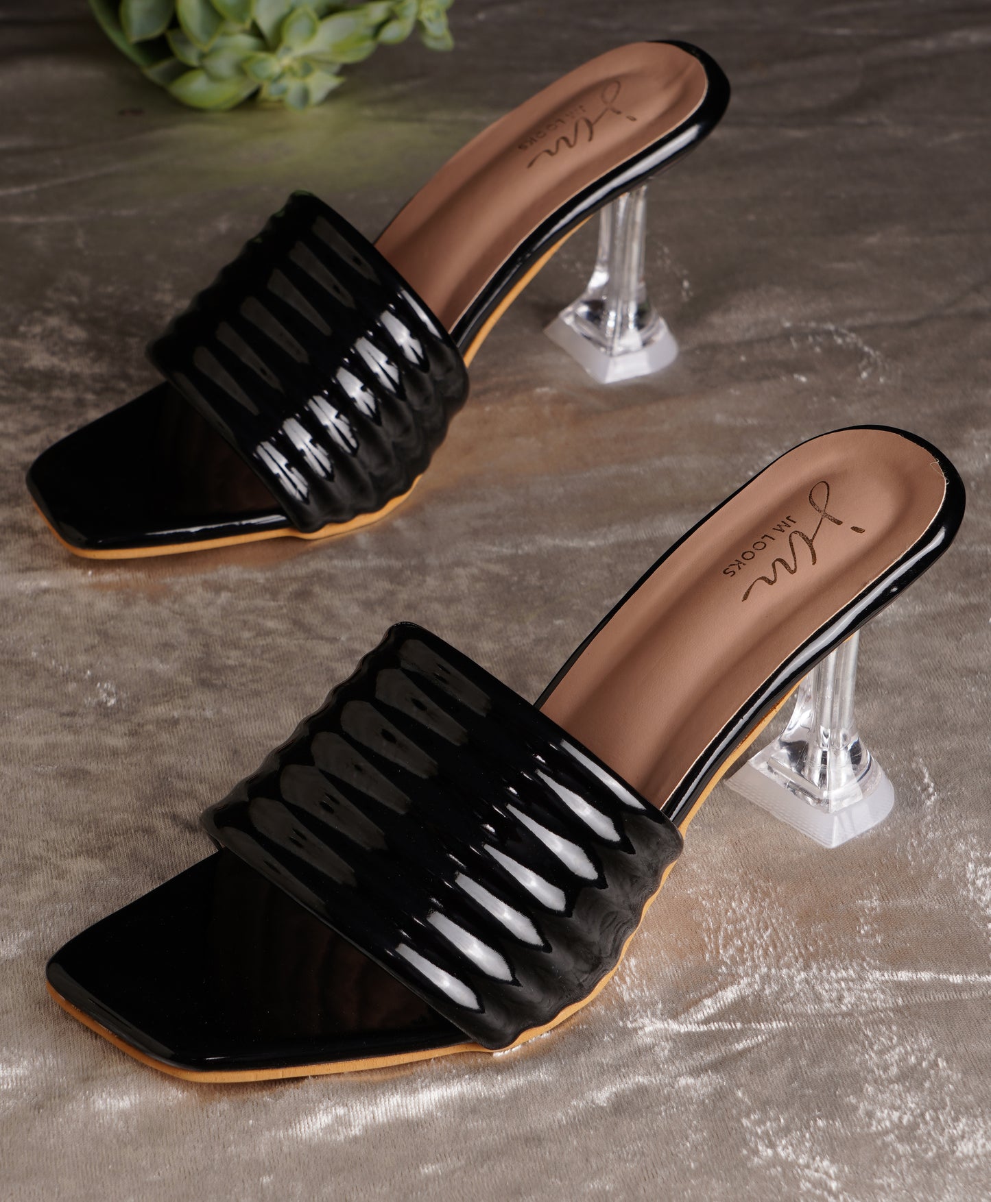 Shop Now Open-Toe Kitten Heel Sandals for Women and Girls at JM LOOKS Black