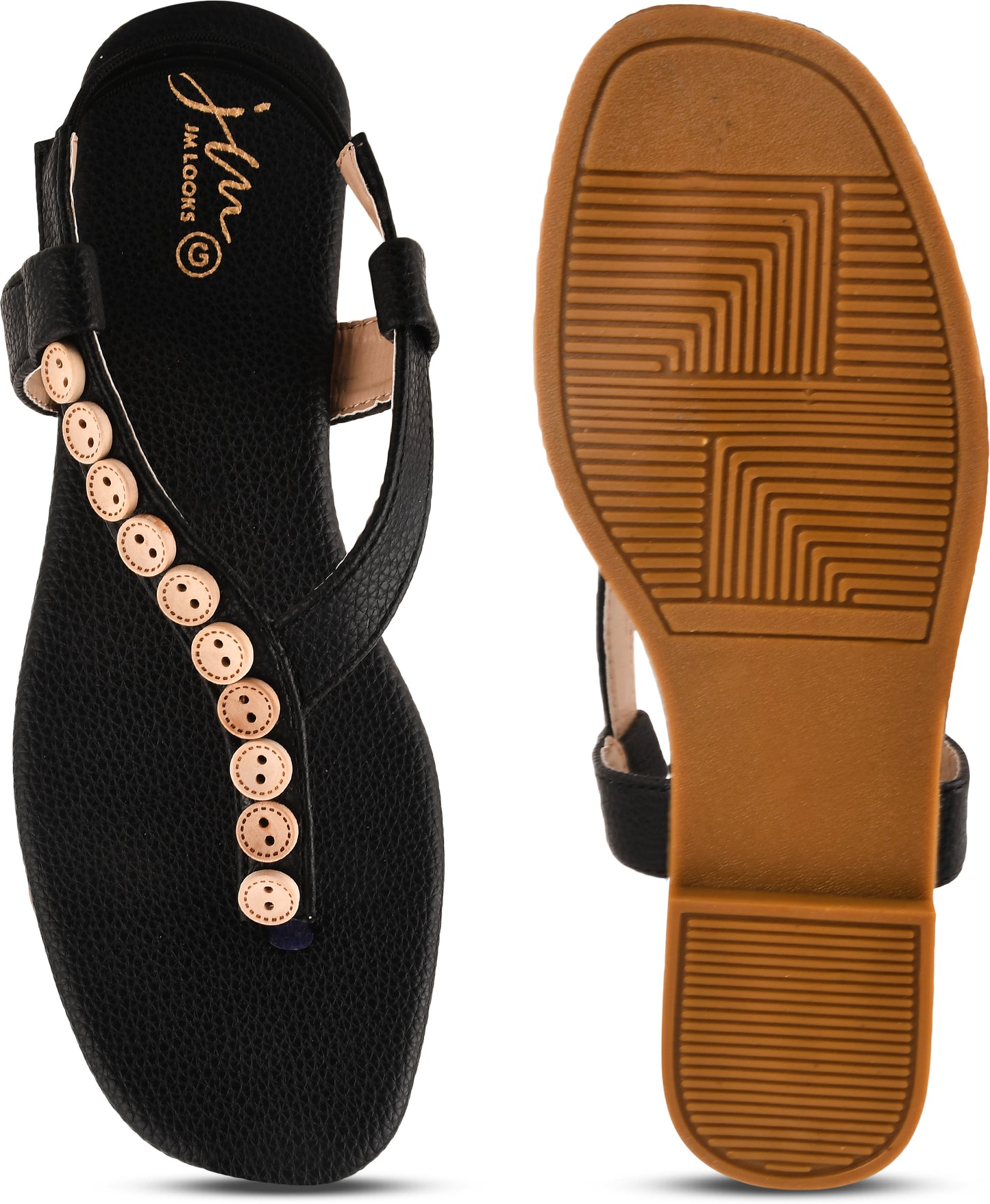 Shop Online Flats Sandals for Women and Girls at JM LOOKS Black