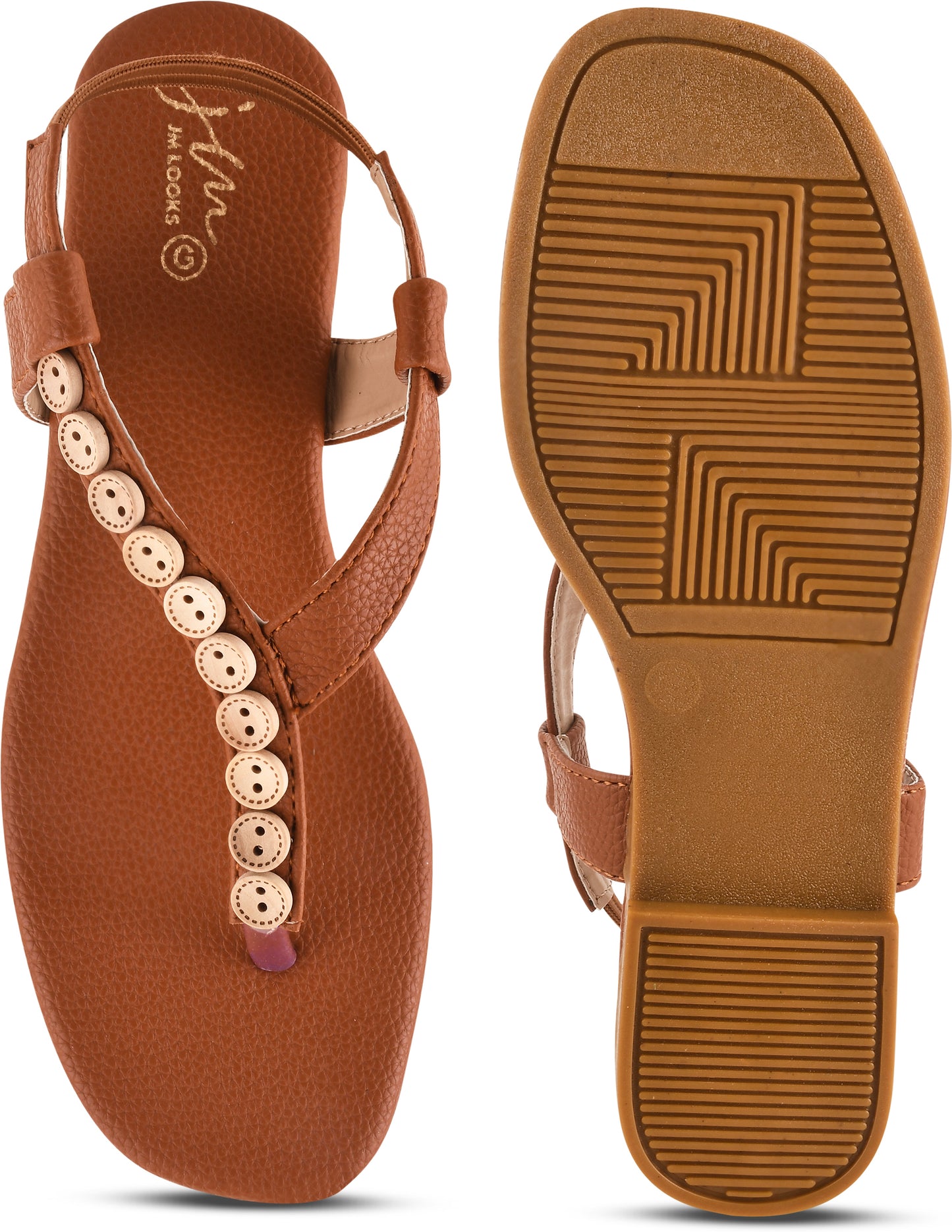Shop Online Flats Sandals for Women and Girls at JM LOOKS Tan