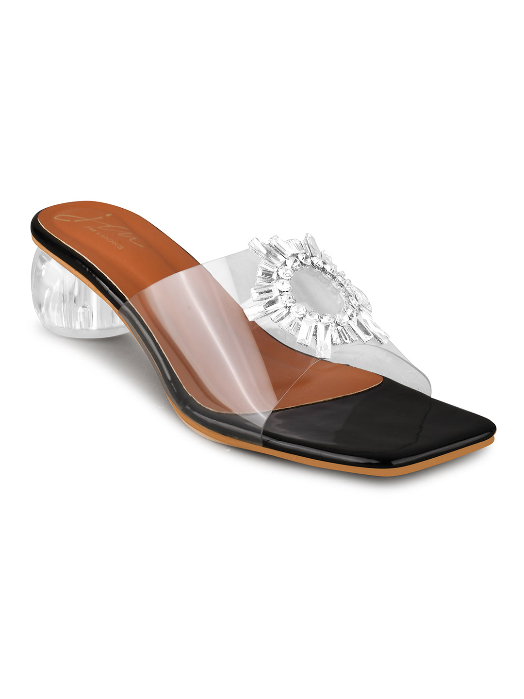Embellished Block Party Heels for Women and Girls at JM LOOKS Black