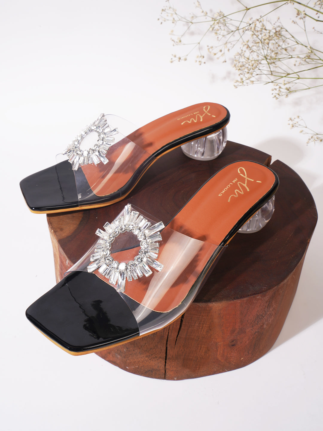 Embellished Block Party Heels for Women and Girls at JM LOOKS Black