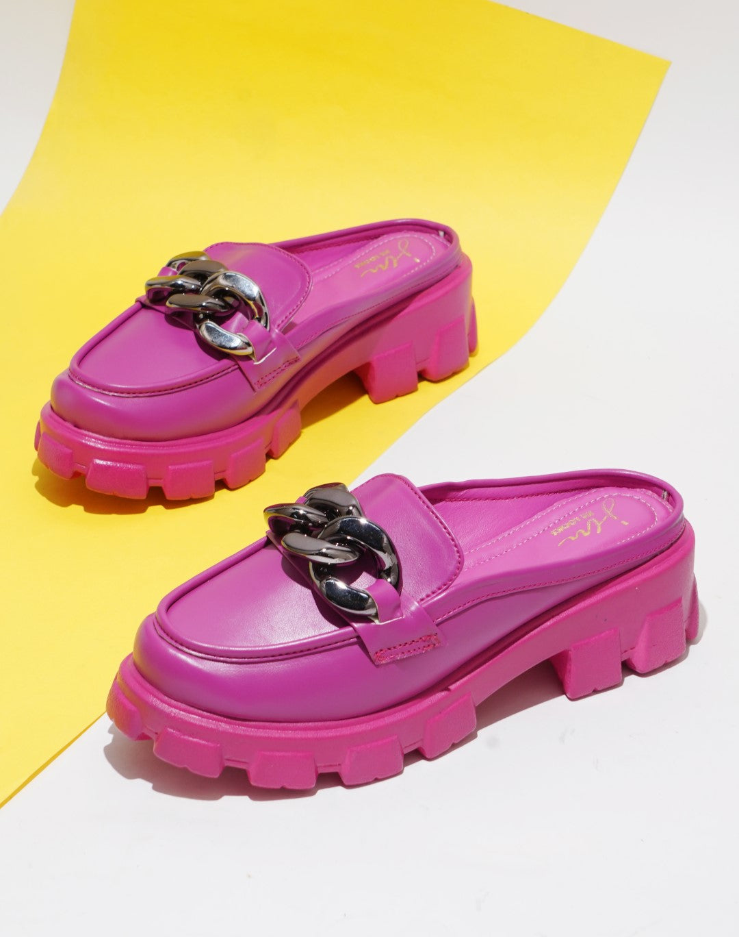 Radiant Sapphire Chain Half Loafers for Women and Girls Rani