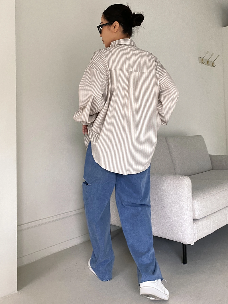 Striped Drop Shoulder Shirt