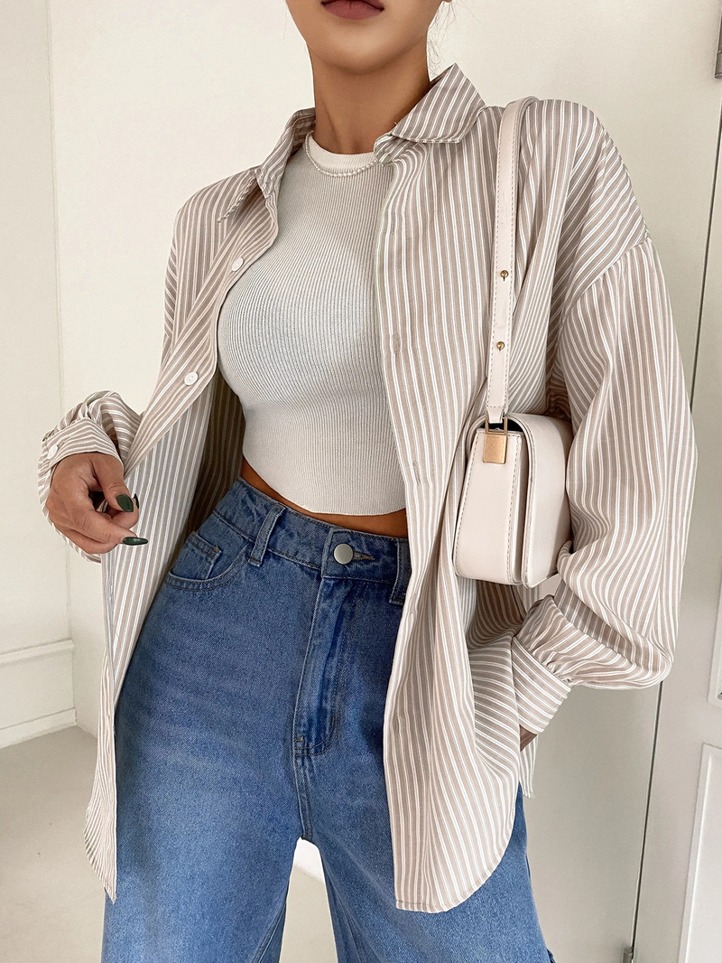 Striped Drop Shoulder Shirt