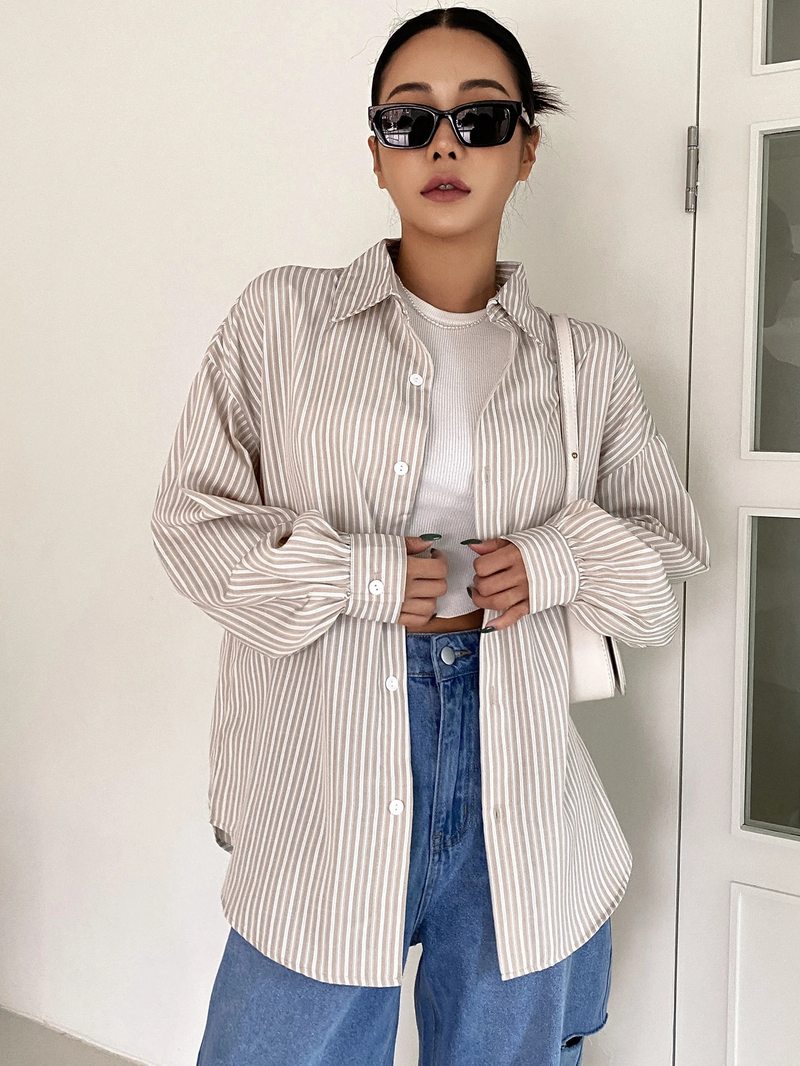 Striped Drop Shoulder Shirt