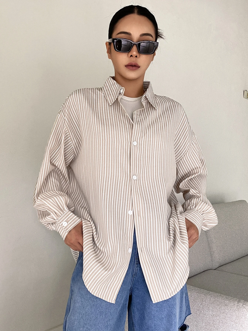 Striped Drop Shoulder Shirt
