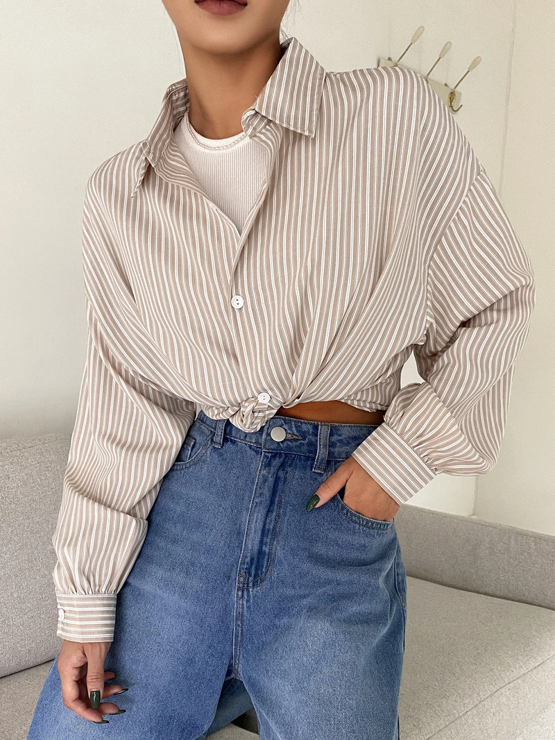 Striped Drop Shoulder Shirt
