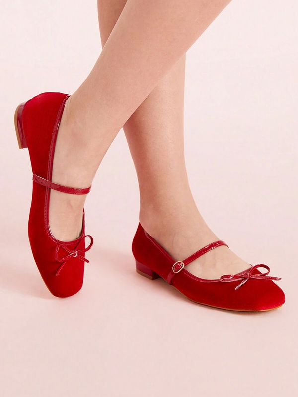 Mary jane ballet flat Red