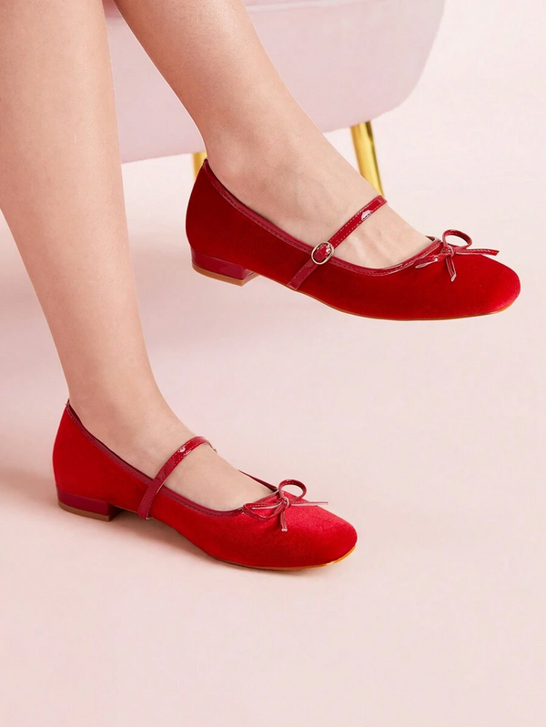 Mary jane ballet flat Red
