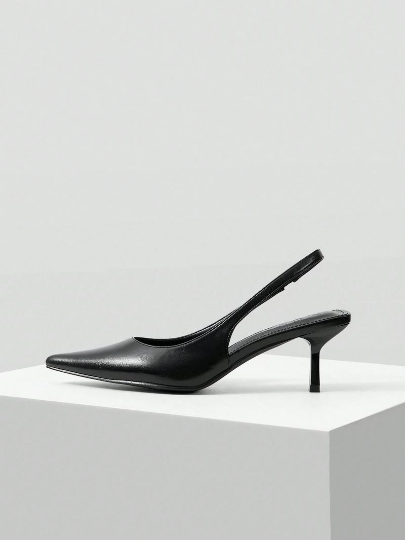 Stylished-Toe Stilettos with Buckle Closure - 11