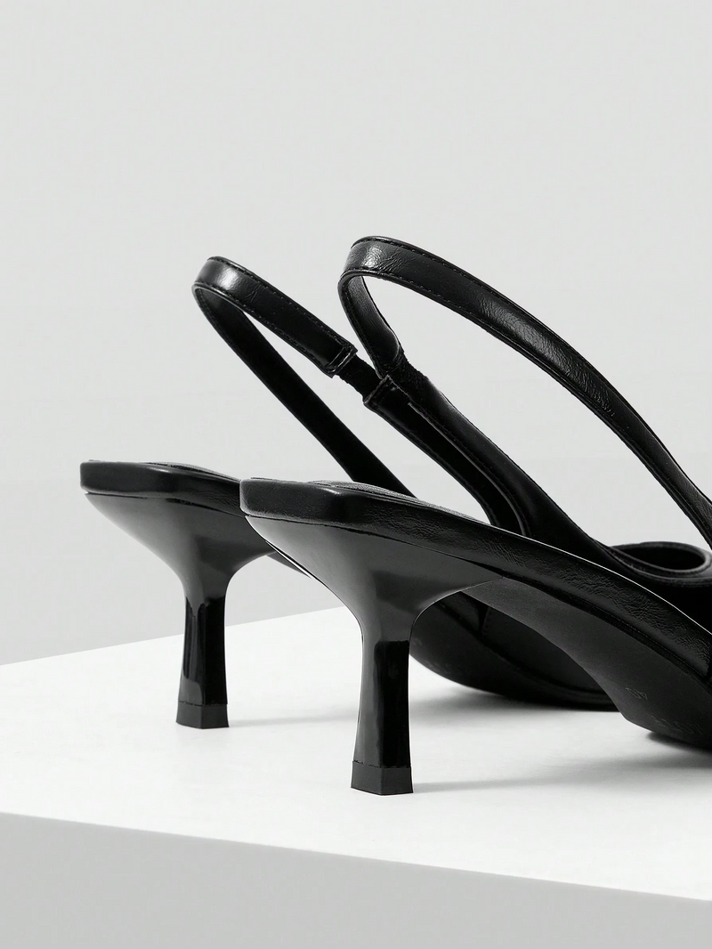 Stylished-Toe Stilettos with Buckle Closure - 14