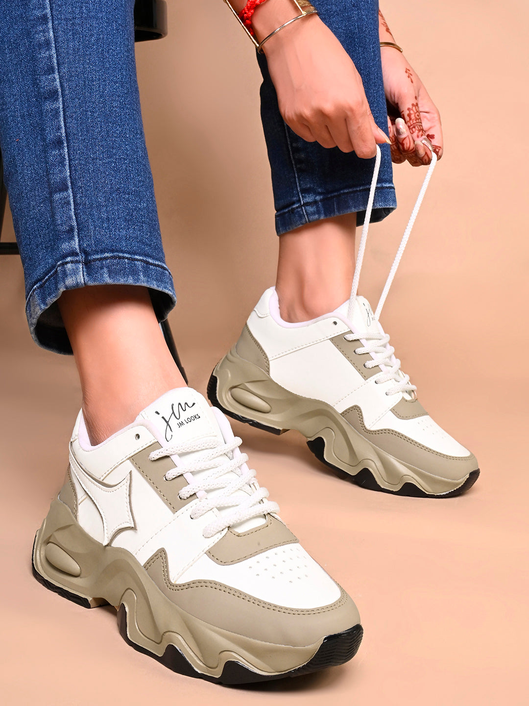 Beige-White