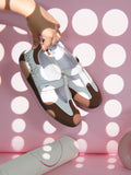 Women T-Strap Embellished ballet Sneaker Shoes - Brown / 36