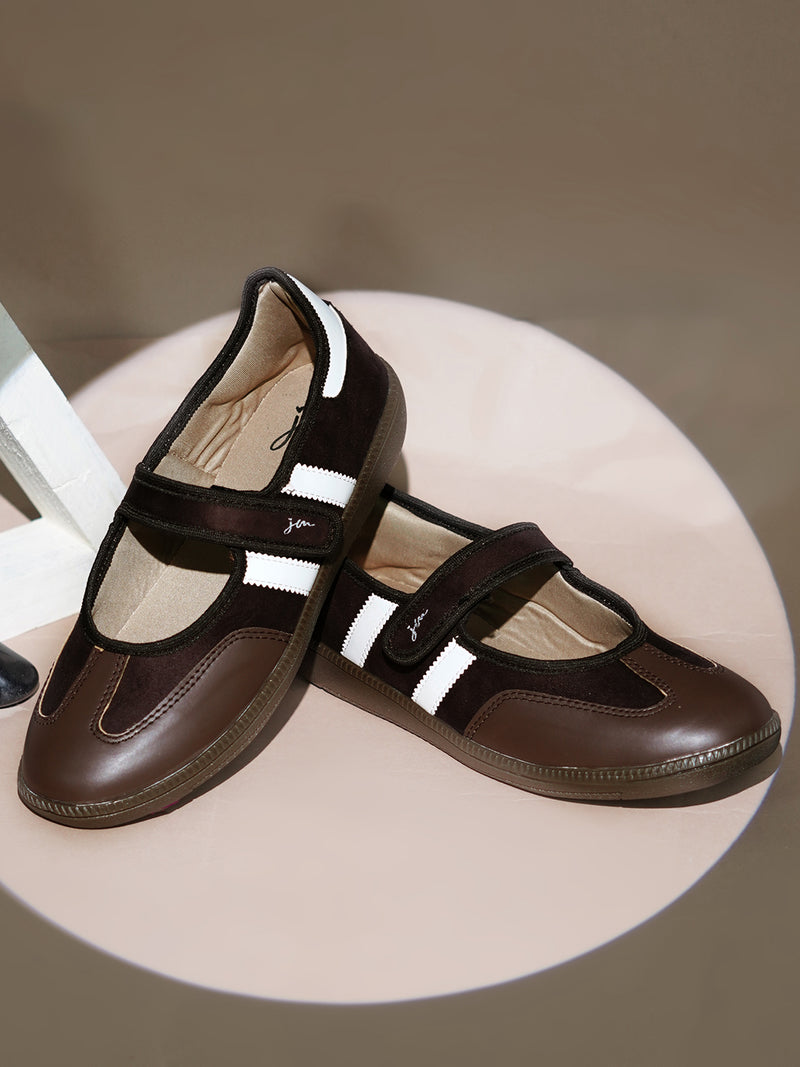 Women Velcro Strap Panel Ballet Sneakes