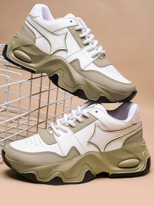 Beige-White