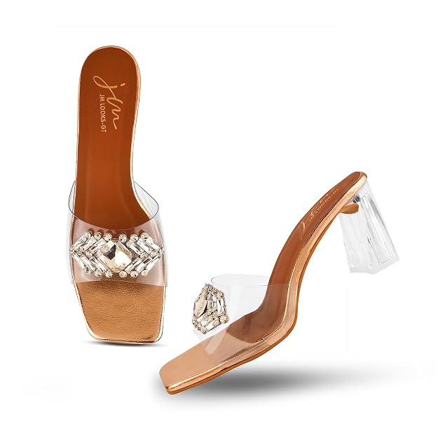Buy Women's Studded Chunky Heeled Sandals at JM LOOKS Sultan