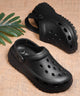 Clogs for Women with Back Strap and Chunky Platform Sole | JM Looks in Black / 37