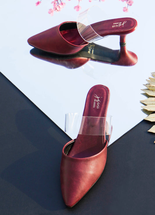 JM LOOKS | Pencil Black Heel Sandals for Women and Girls | Shop Now Cherry Red