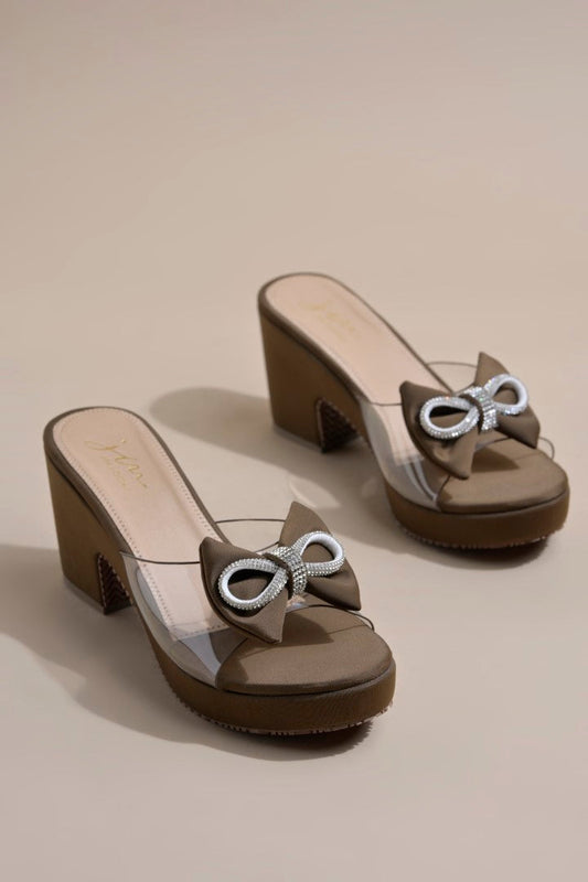 JM Looks Olive Embroidered Wedge Sandals | Ethnic Festive Footwear Olive