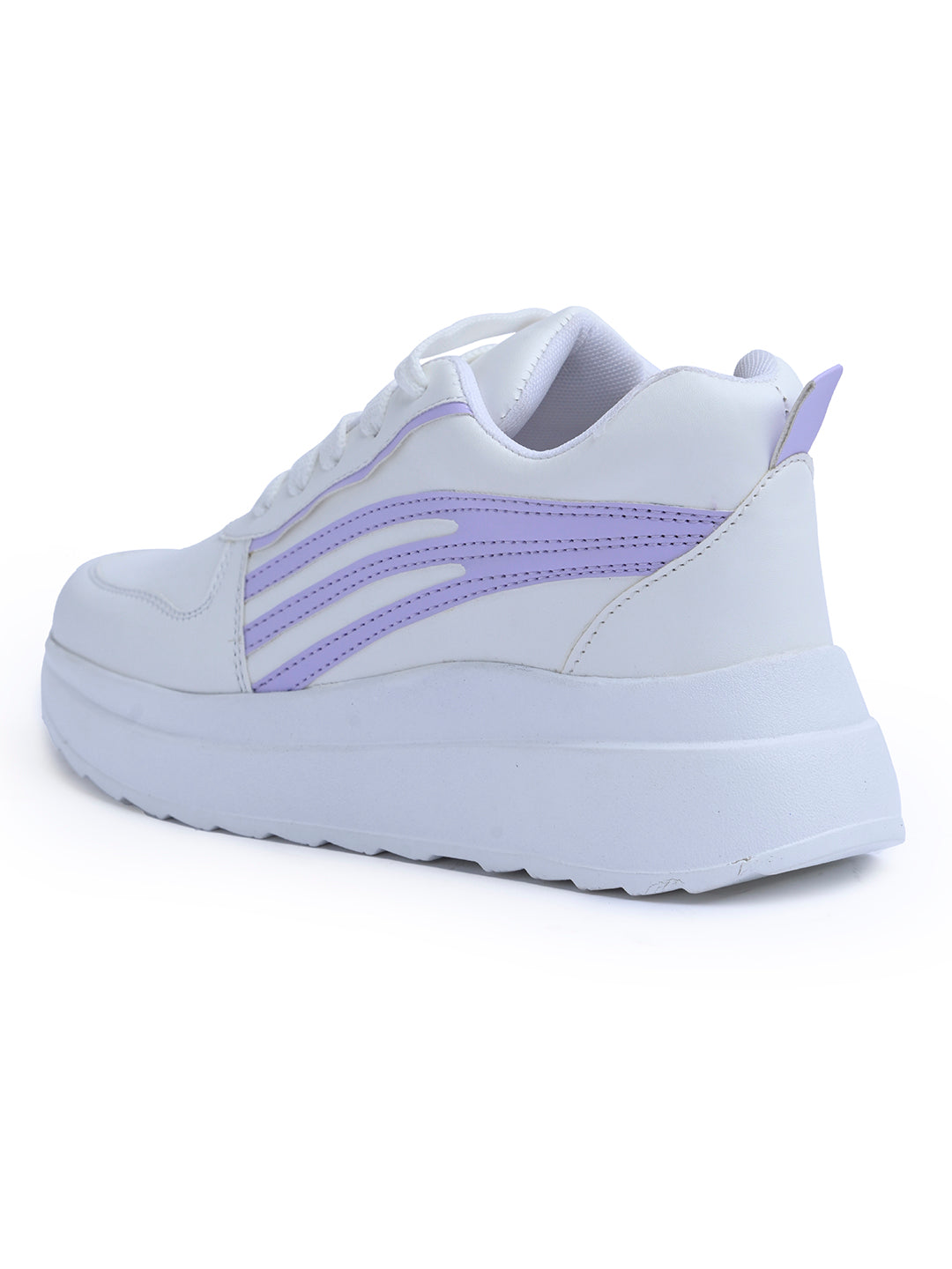 Jm Looks sneakers with contrasting stripe detailing on the side
 Lavender
