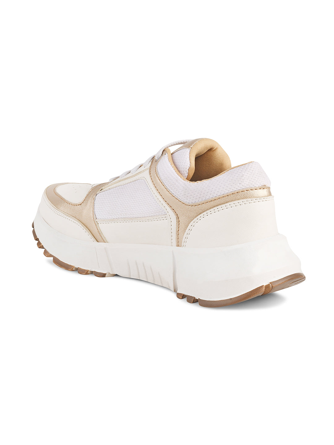 JM Looks Women's Casual Sneaker Shoes | Stylish & Comfortable Daily Footwear Gold