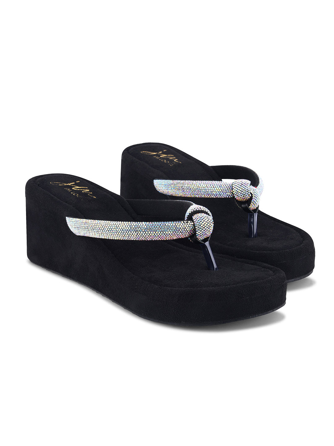 Designer Bling Wedge Sandals