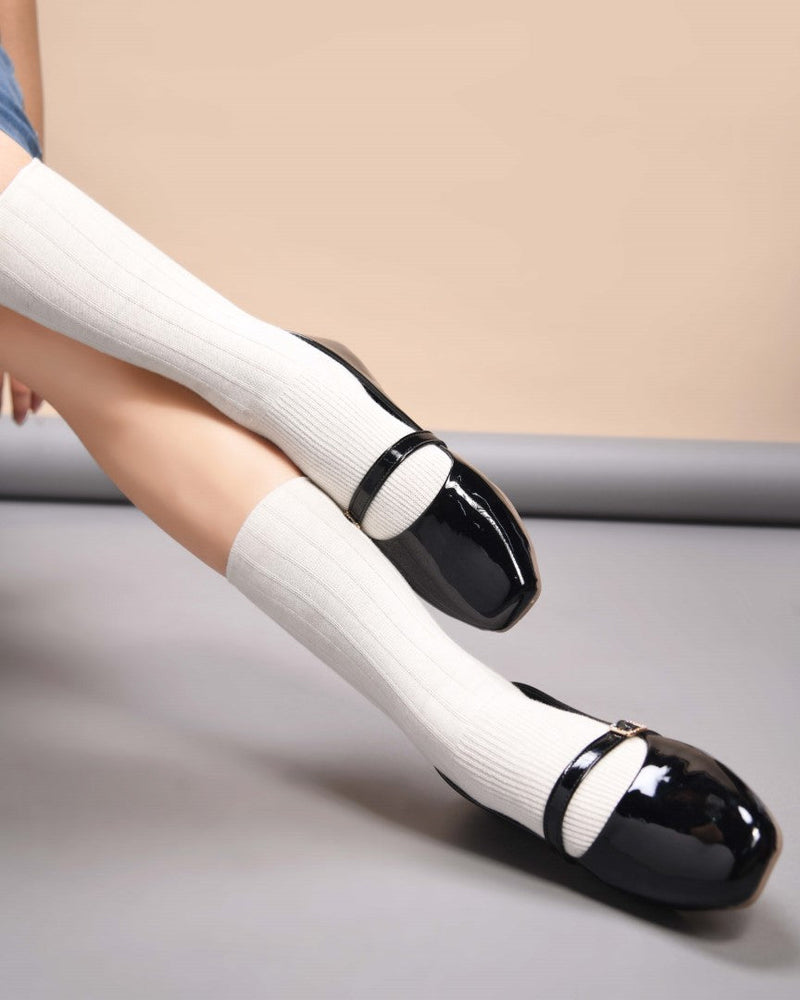 Jm Looks Cherry Double Strap Block Heel Sandals Stylish & Comfortable Black