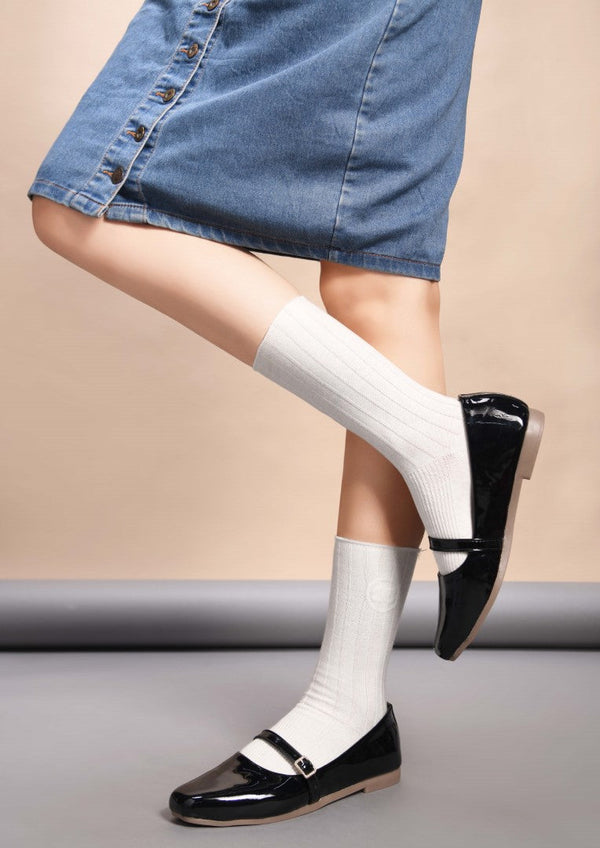 Jm Looks Cherry Double Strap Block Heel Sandals Stylish & Comfortable Black