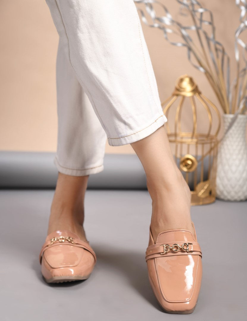 JM Looks Women's Toe-Loop Ethnic Flat Sandals | Traditional Festive Footwear Peach