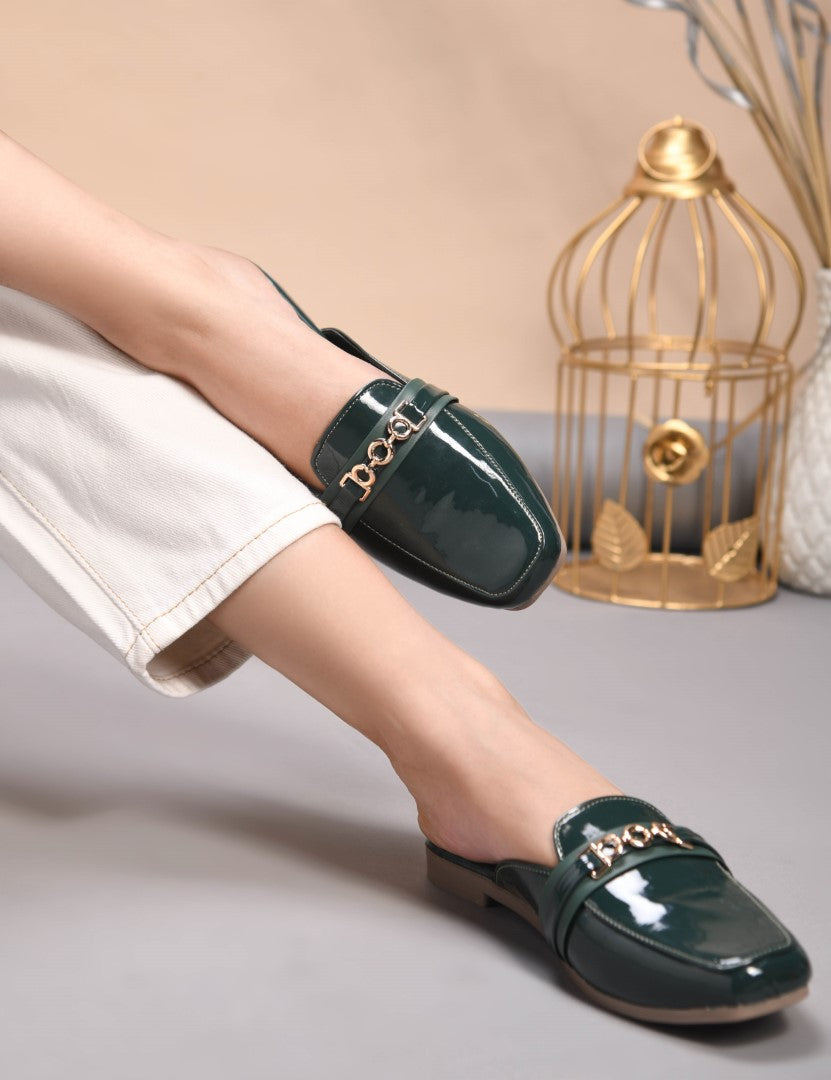 JM Looks Women's Toe-Loop Ethnic Flat Sandals | Traditional Festive Footwear Green