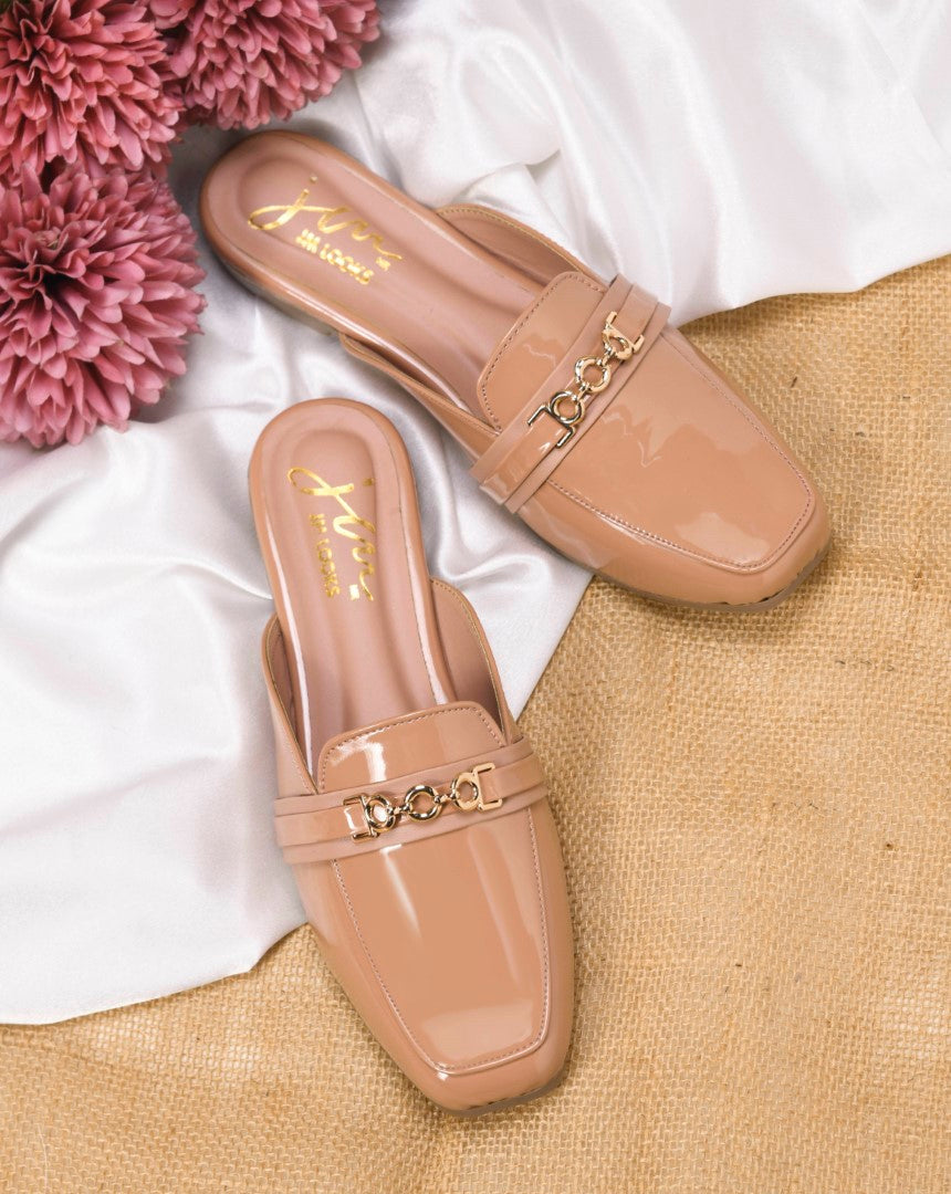 JM Looks Women's Toe-Loop Ethnic Flat Sandals | Traditional Festive Footwear Peach