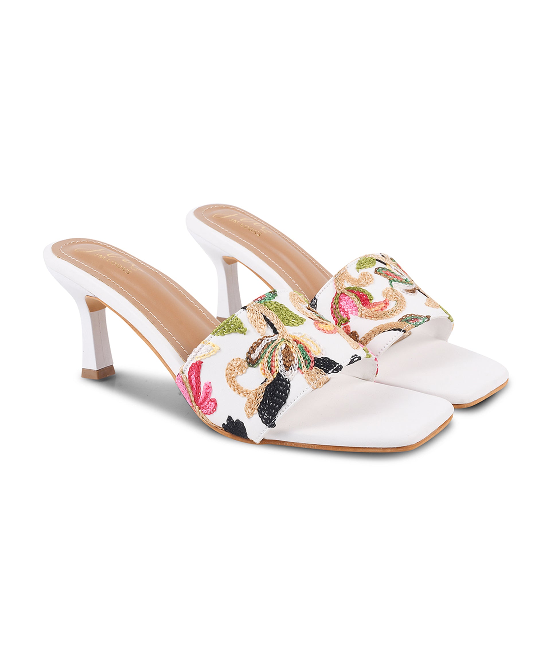 Beige Slingback Pumps | Comfortable Work Heels | JM Looks White