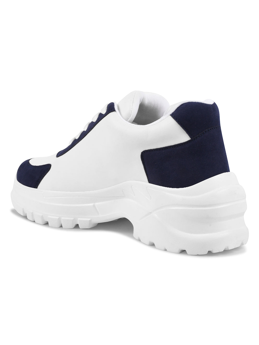 JM Looks chunky sole sneakers with modern panel detailing and lace-up design Blue